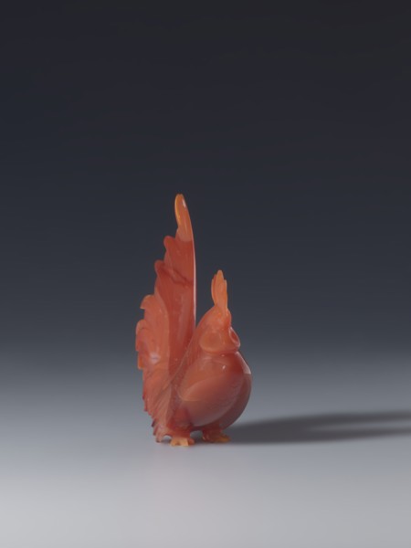 Rooster, unknown creator sculptor, gift; Chinese, Qing 1644–1911; wood sculpture of a rooster;