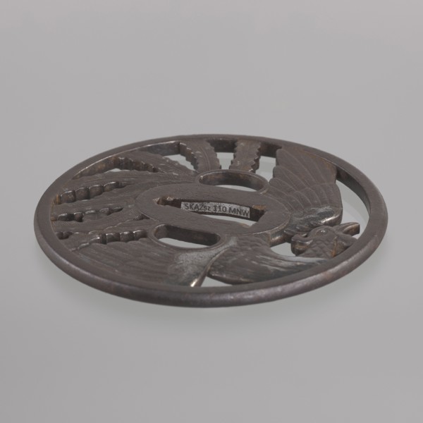 Crossguard tsuba, Kinai,  school author, Echizen Kinai,  school; phoenixes iconography, hoo