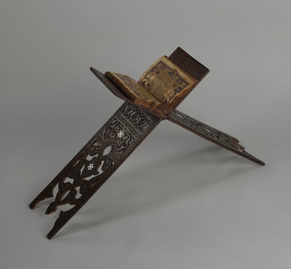 Quran lectern rahla, Ottoman Turkey, 19th century. Function: Quran lectern rahla; decorated with