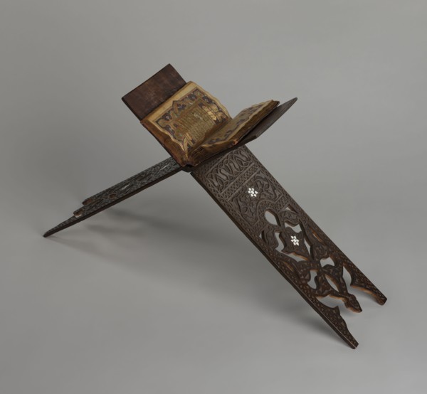 Quran lectern rahla, Islamic art, Turkish, Ottoman dynasty 1299–1922; Quran lectern decorated with