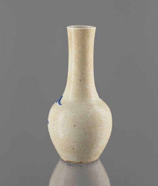 Vase, gift, Chinese, Qing dynasty 1644–1911, 19th century; blue-and-white porcelain with