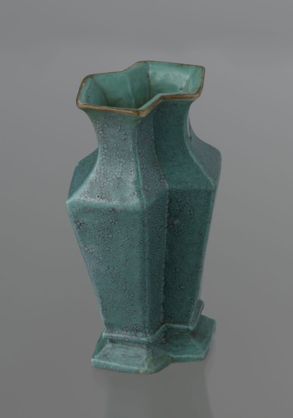 Vase, Qing style, ceramics, Chinese, Qing 1644–1911, 19th century, China; vessel; height 11.6 cm,
