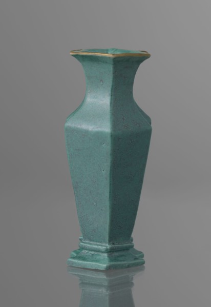 Vase, 19th century, China; Qing dynasty 1644–1911; Chinese ceramics; covered with a turquoise glaze