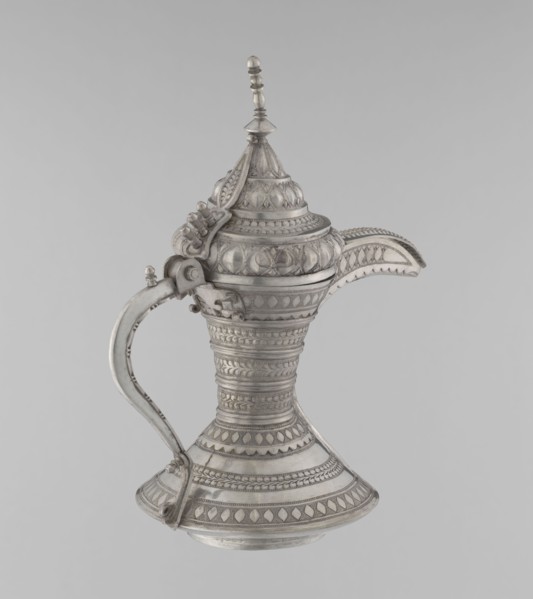 Teapot, Persian, Qajar dynasty 1785–1925; teapot/kettle for beverages tea/coffee; geometric motifs;