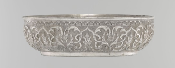 Bowl, maker, purchase, Islamic art; Turkish, Ottoman dynasty 1299–1922. Silver hammam bowl with