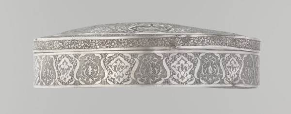 Lidded box, Persian, Qajar dynasty 1785–1925; 19th/20th century; Iran, Isfahan. Geometric and