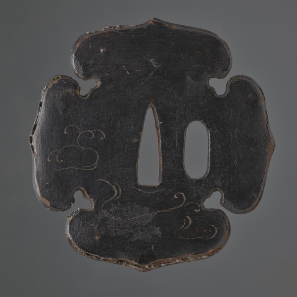 Crossguard tsuba, Japanese, Edo period 17th–18th century. Iron lined with multiple-folded