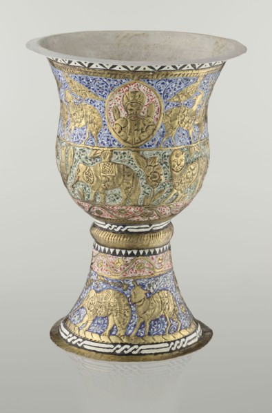 Cup, Persian, Qajar dynasty 1785–1925, 19th century, Iran; vessel, height 25.5 cm, diameter 18.4 cm
