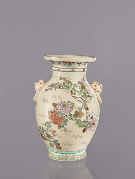 Vase, flowers, satsuma, Japanese art, vases, Japanese culture, ceramics, cracklework decoration,