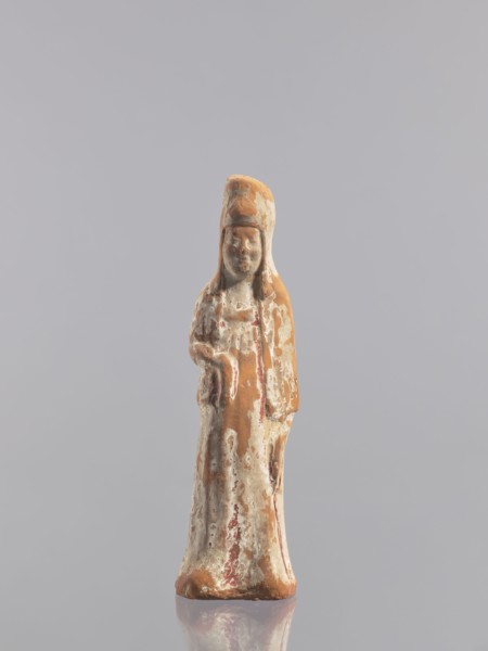 Standing woman figure - tomb figurine, Chinese, ceramics, female figurine, Tang dynasty 618–907,