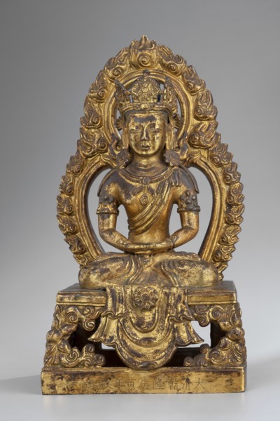 Amitayus, Tibetan Buddhist Sino-Tibetan style, Qing dynasty 1644–1911. Buddha of Infinite Life