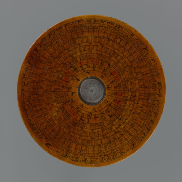 Feng shui compass luopan, navigational object; Chinese; Qing dynasty 1644–1911, 19th century;