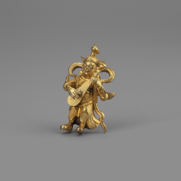 Dhrytarashtra;, Himalayan culture; Tibetan Buddhist art; Himalayan art; musical instrument; 2nd