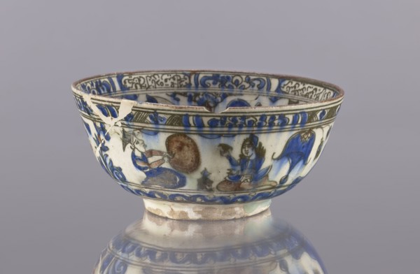 Bowl, ceramics, Persian, Qajar dynasty 1785–1925, 2nd half of the 19th century, Iran. Vessel,