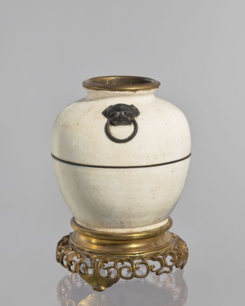 Gilded bronze mounted vase — lamp body; creator, Chinese; Qing dynasty 1644–1911; decorative