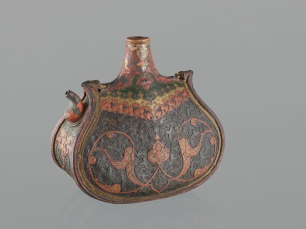 Waterskin matara, Islamic/Turkish, Ottoman dynasty 1299–1922, 2nd half of the 16th century, Turkey.