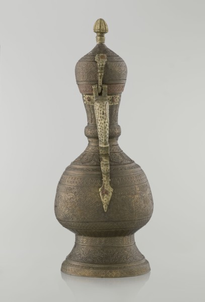 Jug aftabe, aftabe, geometric and plant ornament, dragons, zoomorphism. Decoration: dense plant and
