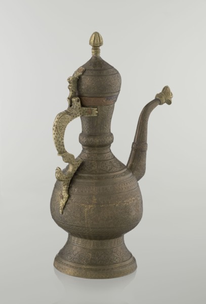 Jug aftabe, Persian, Qajar dynasty 1785–1925, 19th century. Materials/technique: vessel aftabe with