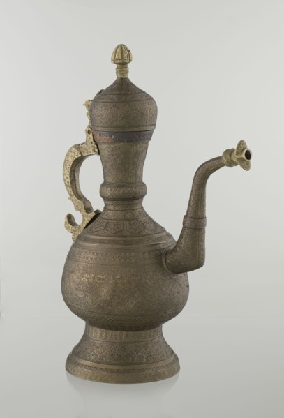 Jug aftabe, aftabe, geometric and plant ornament, dragons, zoomorphism; dense plant and geometric