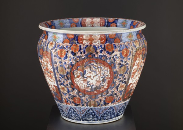 Flowerpot, Japanese, Meiji 1868–1912, ca. 1870–1880. Porcelain jardiniere vessel from Arita, Japan;