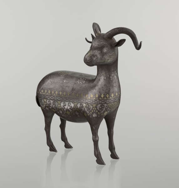 Ram, Persian, Qajar dynasty 1785–1925, sculpture; 1st half of the 19th century, Iran. Material: not