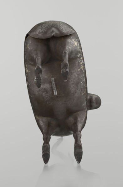 Ram, Persian, Qajar dynasty 1785–1925, 1st half of the 19th century. Sculpture; animal figurine of