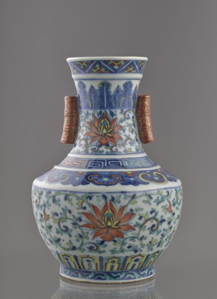 Vase with threads in the shape of bamboo twigs;, Chinese art; Chinese; Qing dynasty 1644–1911,