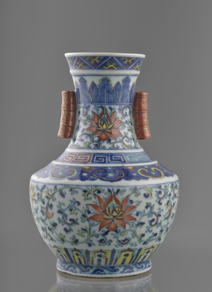Vase with threads in the shape of bamboo twigs; maker, Chinese, Qing dynasty Qianlong period,