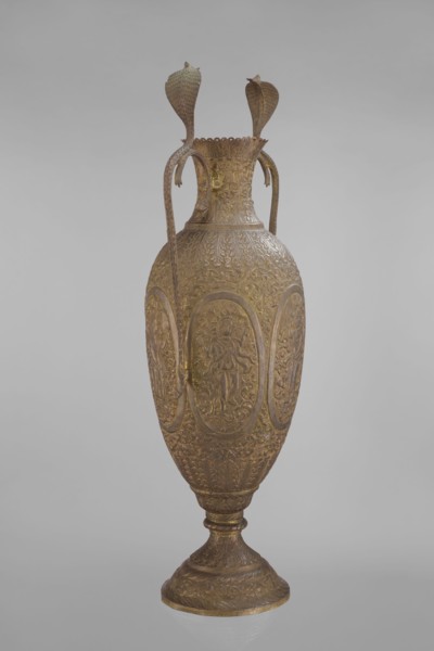 Vase, repossession Kraków - Vishnu, cobras snakes, plant ornament, geometric ornament, figural