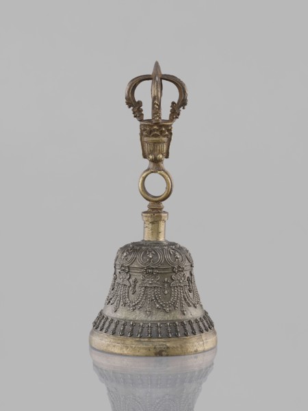 Bell ghanta, 19th century, Tibet. Ritual object used in Tibetan Buddhist religious rites;