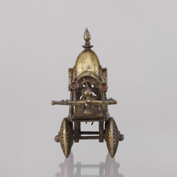 Miniature of a chariot;, 19th century, India; model; height 24.0 cm, width 28.0 cm. Temple chariot