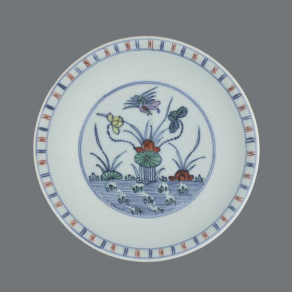 Plate, Chinese art, Chinese culture, Qing dynasty 1644–1911, colored porcelain, decoration of