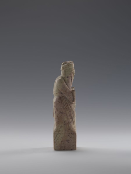 Sage with a Fan, figurine of a man holding a fan, Chinese art; materials: sculpture; culture: