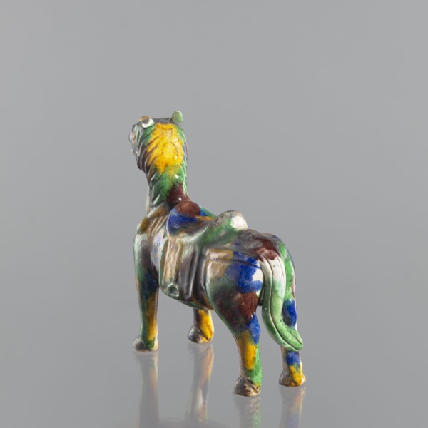 Mule, Chinese, Qing dynasty 1644–1911, 18th century; colored porcelain animal figurine mule;