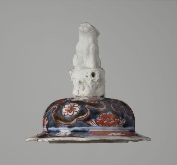 Vase with cover, Japanese, Edo period 18th century, imari ceramics depicting flowers, tree,