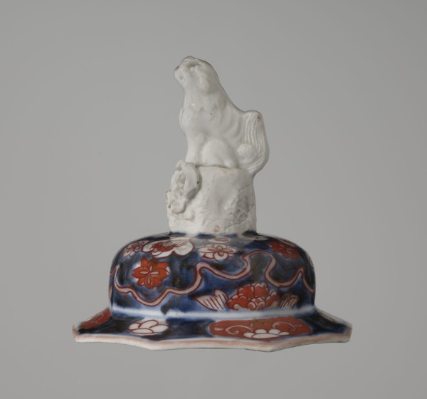 Vase with cover, Japanese, Edo 1603–1868, 18th century, imari ceramics depicting flowers, tree,