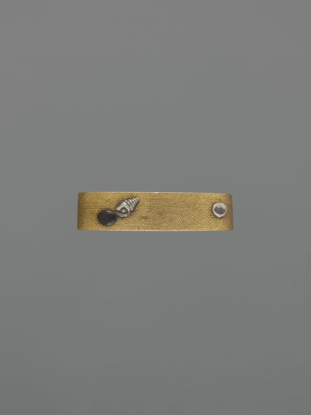 Metal scabbard ring semegane, Japanese, Edo 1603–1868 / Meiji 1868–1912, katana scabbard accessory,