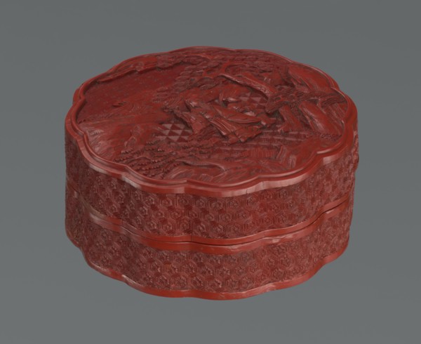 Box with a lid, Chinese, Qing dynasty 1644–1911, 2nd half of the 18th century. Lacquered box with