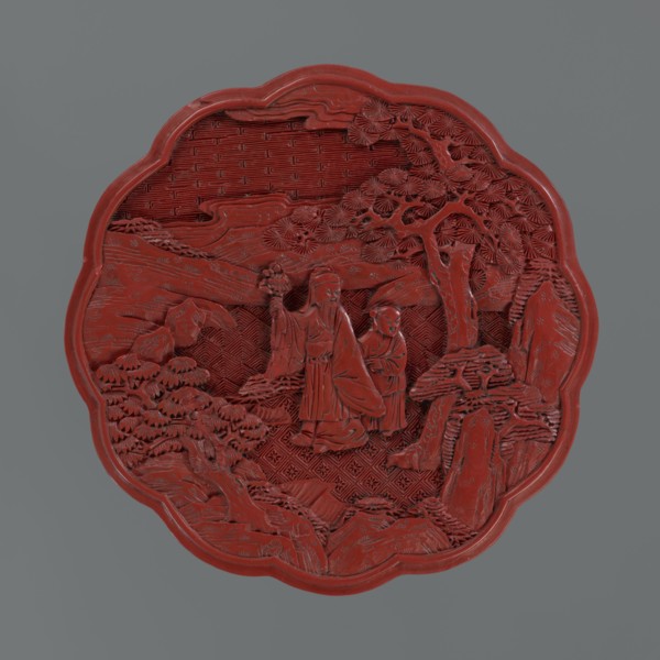 Box with a lid, Chinese, Qing 1644–1911, 2nd half of the 18th century. Lacquered box decorated with