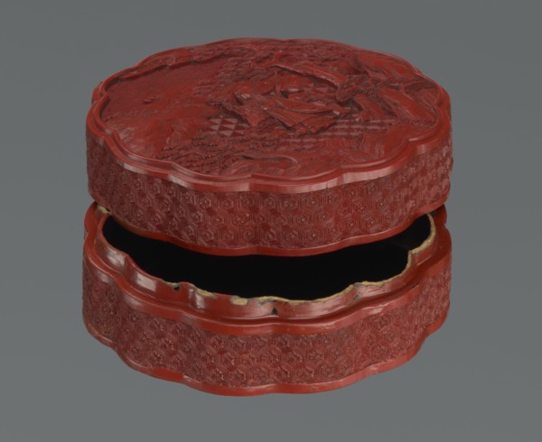 Box with a lid, Chinese, Qing dynasty 1644–1911, 2nd half of the 18th century. Lacquered box