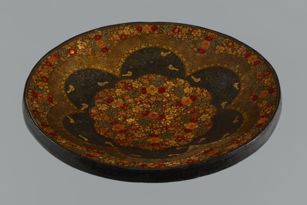 Plate, 19th century, Qajar dynasty 1785–1925, Persian, Iran; ceramic vessel, floral ornament with