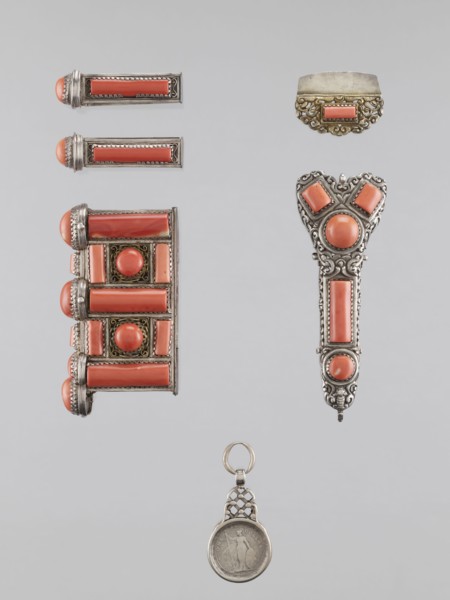 Braid ornament, braid ornament jewelry, artistic craft; braid ornament for women's dress, 19th–20th