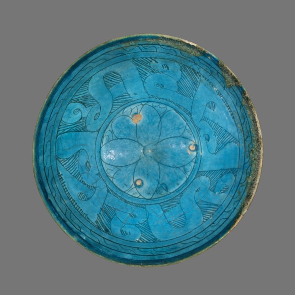 Bowl, Islamic art, Persian culture, ceramics, Persian ceramics, inscriptions, geometric motifs,