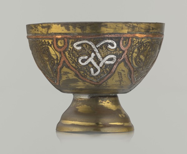 Bowl, gift, Islamic art, Arabic culture, arabesque ornament, geometric motifs, punched background,