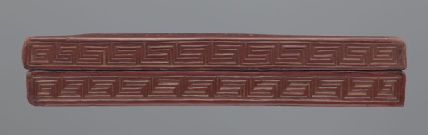 Box with a lid;, Chinese, Ming dynasty 1368–1644. Semi-circular box decorated on the lid with a