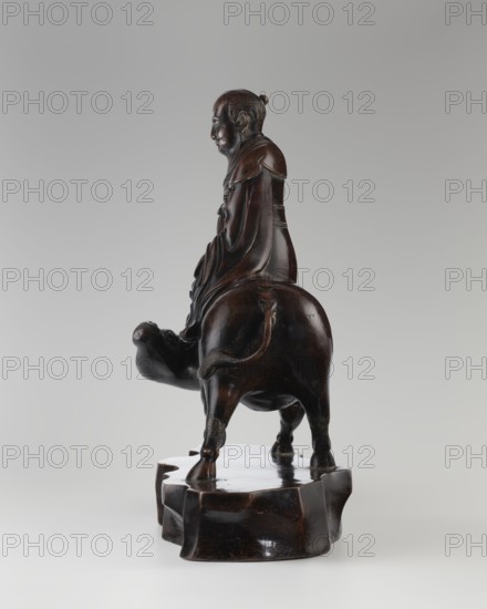 Laozi on a Buffalo, Chinese, Qing dynasty 1644–1911, 19th century. Sculpture/figurine depicting