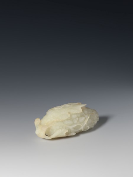 Paperweight - grapevine; maker, Chinese; Qing dynasty 1644–1911; pale green jade; writing