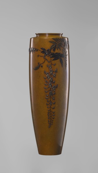 Vase, Nogawa role classification of creator, workshop; A slender miniature vase with a belly
