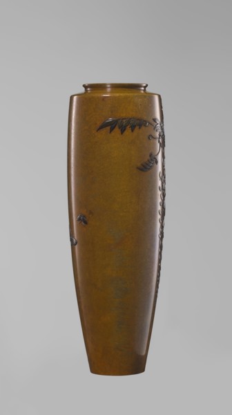 Vase, Nogawa; workshop; gift; repossession Krakow — A slender miniature vase with a belly widening