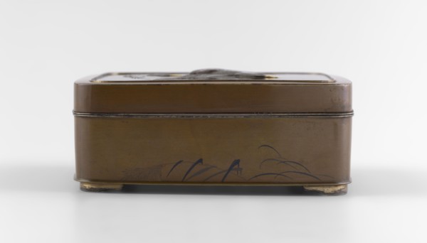 Box with a lid, Jômi, Eisuke I 1839–1899 artist; rectangular box with rounded corners; decorated on